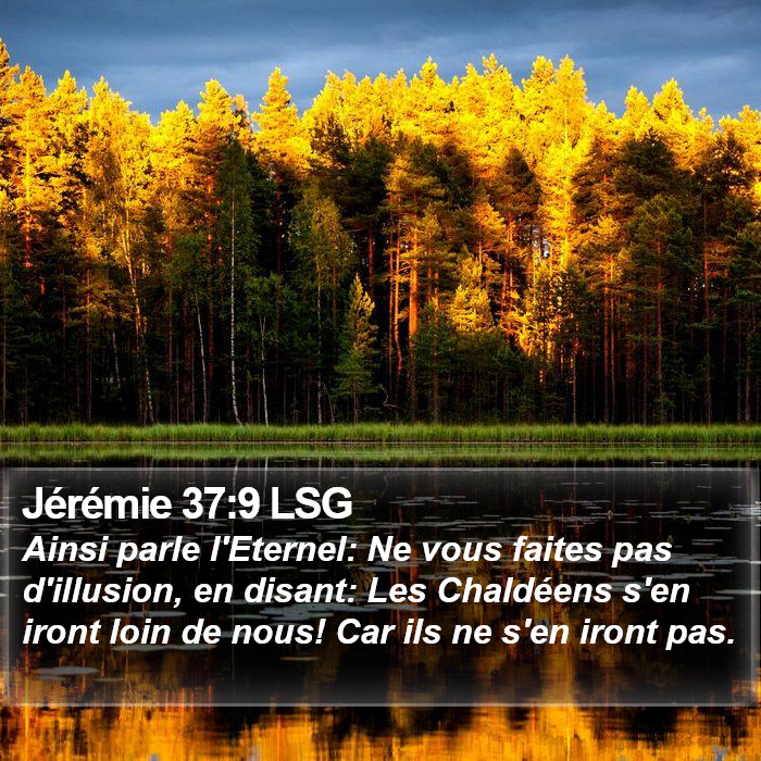 Jérémie 37:9 LSG Bible Study