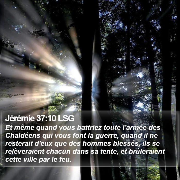Jérémie 37:10 LSG Bible Study