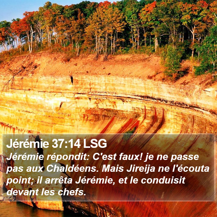 Jérémie 37:14 LSG Bible Study