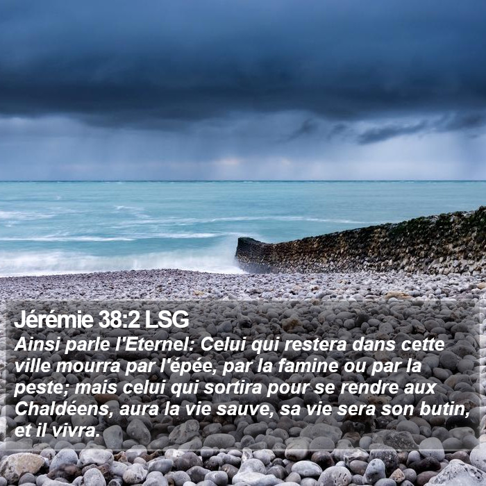 Jérémie 38:2 LSG Bible Study