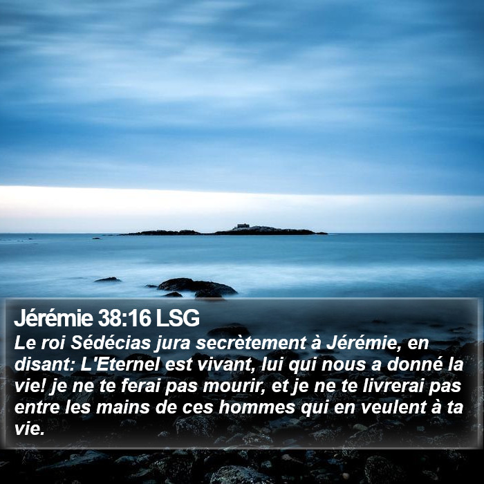 Jérémie 38:16 LSG Bible Study