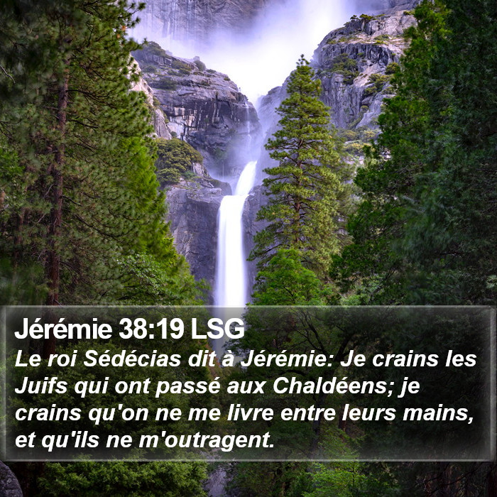 Jérémie 38:19 LSG Bible Study