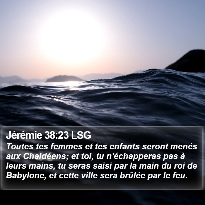 Jérémie 38:23 LSG Bible Study