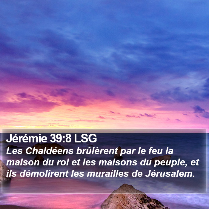 Jérémie 39:8 LSG Bible Study