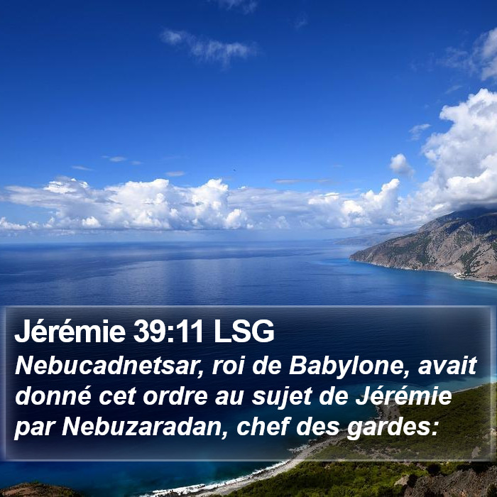 Jérémie 39:11 LSG Bible Study
