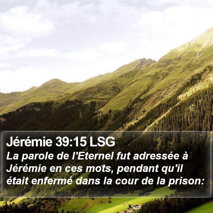 Jérémie 39:15 LSG Bible Study