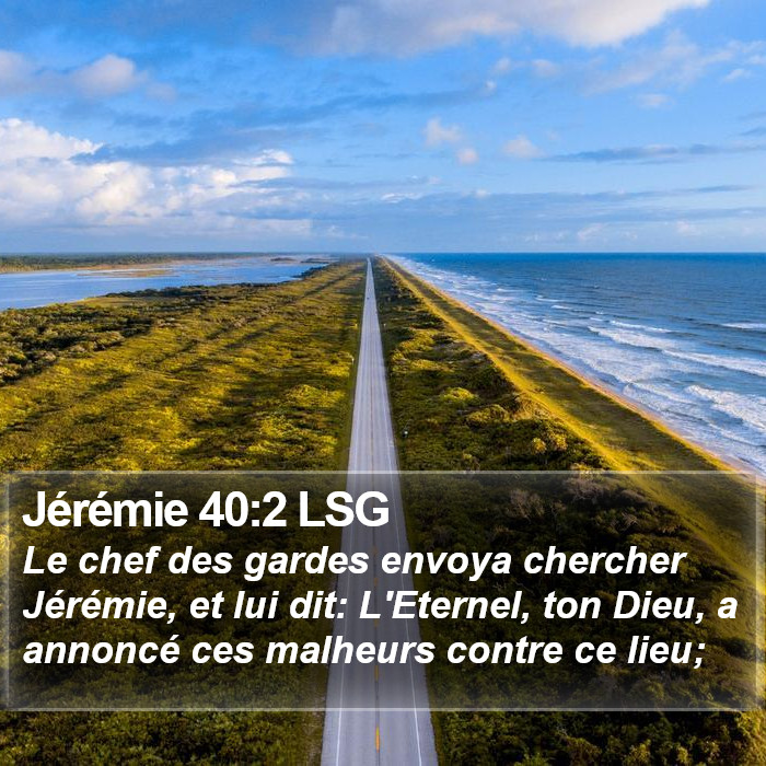 Jérémie 40:2 LSG Bible Study