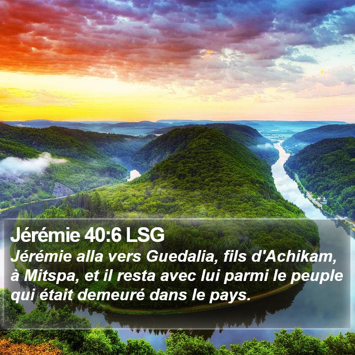 Jérémie 40:6 LSG Bible Study