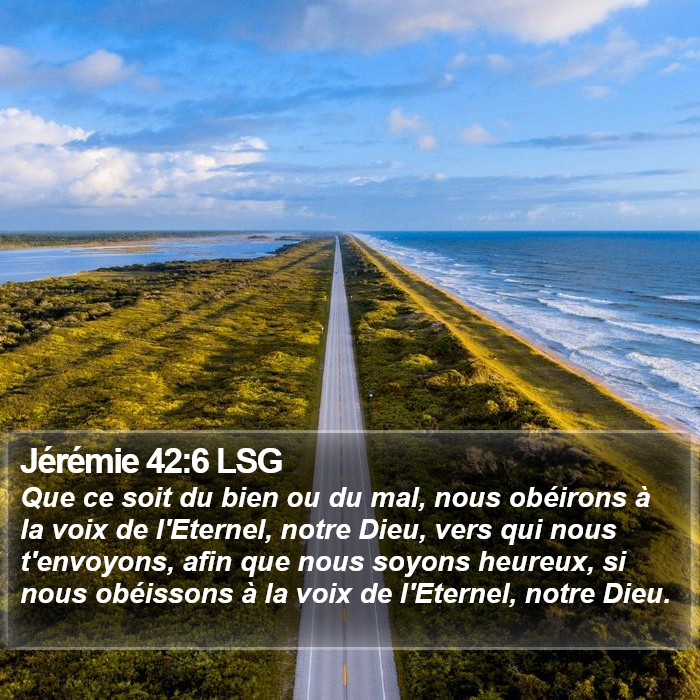 Jérémie 42:6 LSG Bible Study