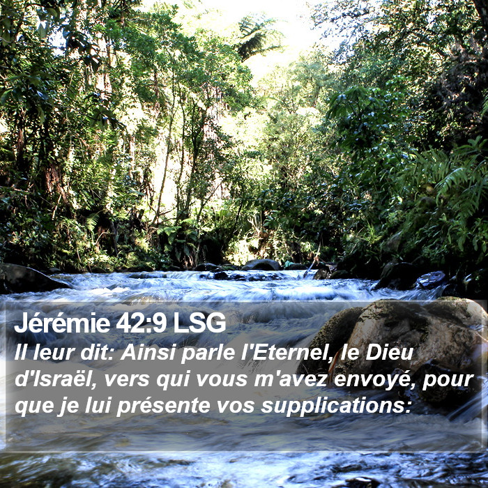 Jérémie 42:9 LSG Bible Study