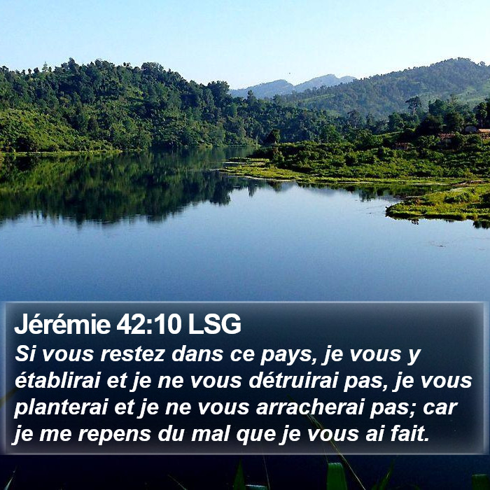 Jérémie 42:10 LSG Bible Study