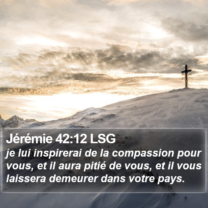 Jérémie 42:12 LSG Bible Study