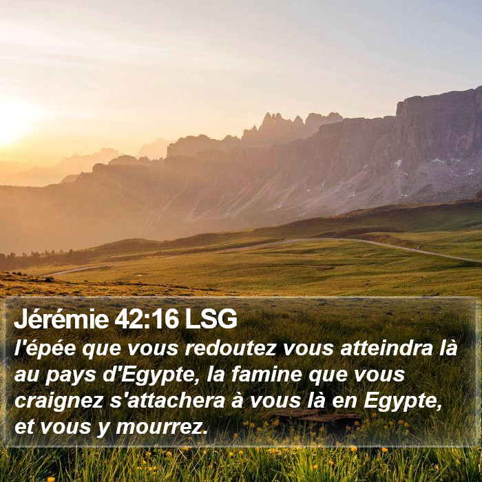 Jérémie 42:16 LSG Bible Study