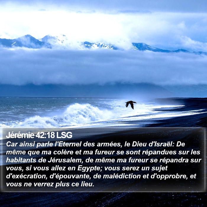 Jérémie 42:18 LSG Bible Study