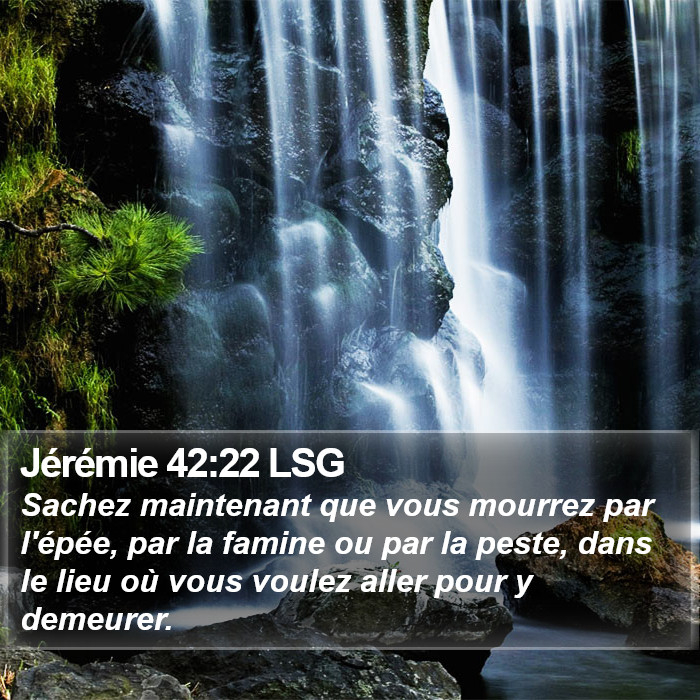 Jérémie 42:22 LSG Bible Study