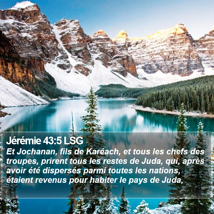 Jérémie 43:5 LSG Bible Study