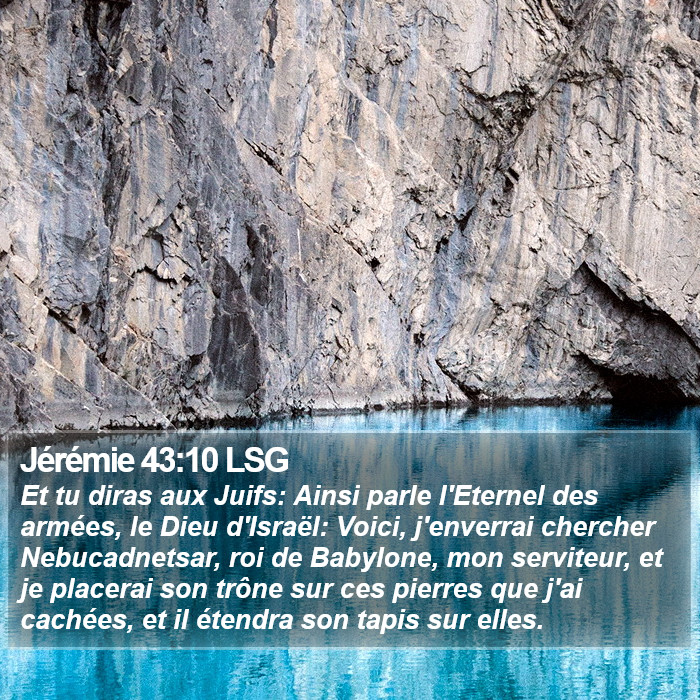 Jérémie 43:10 LSG Bible Study