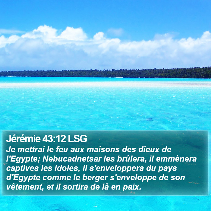 Jérémie 43:12 LSG Bible Study
