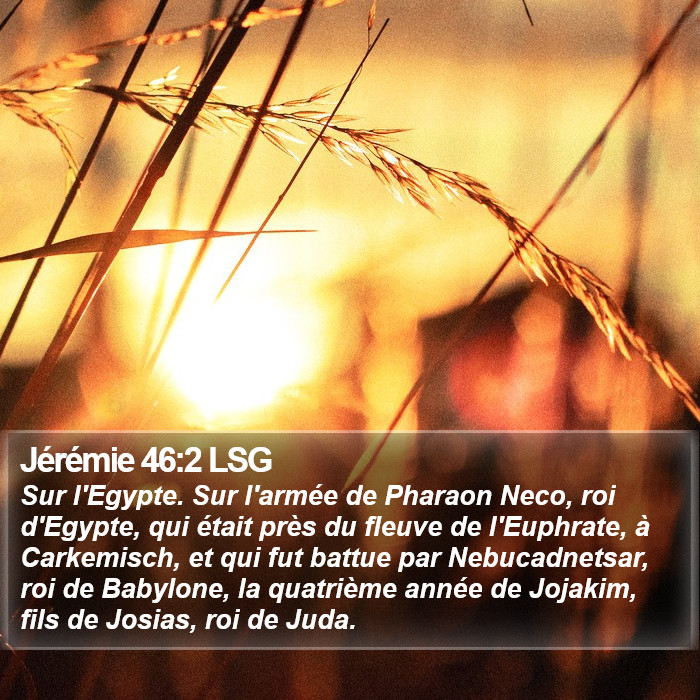 Jérémie 46:2 LSG Bible Study