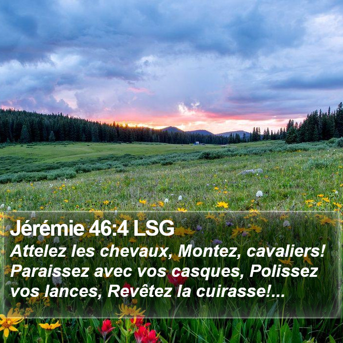 Jérémie 46:4 LSG Bible Study