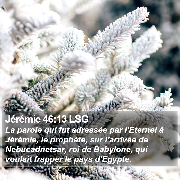 Jérémie 46:13 LSG Bible Study