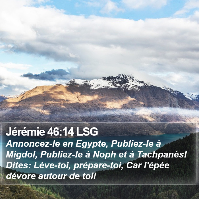 Jérémie 46:14 LSG Bible Study