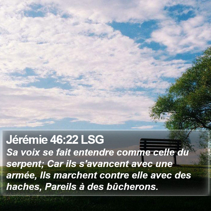 Jérémie 46:22 LSG Bible Study