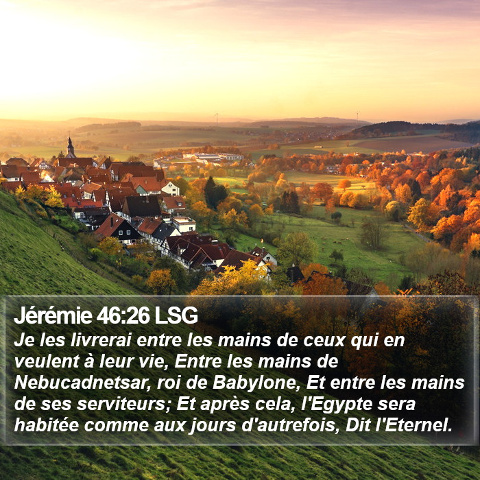 Jérémie 46:26 LSG Bible Study