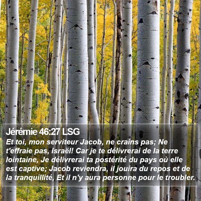 Jérémie 46:27 LSG Bible Study