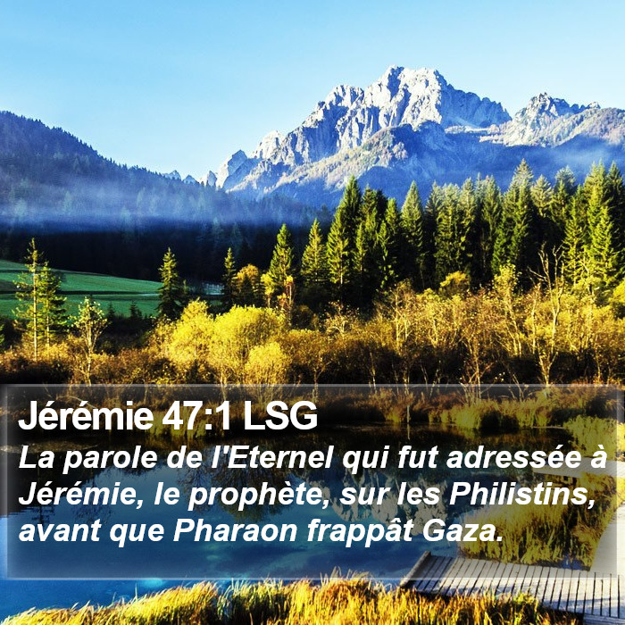 Jérémie 47:1 LSG Bible Study