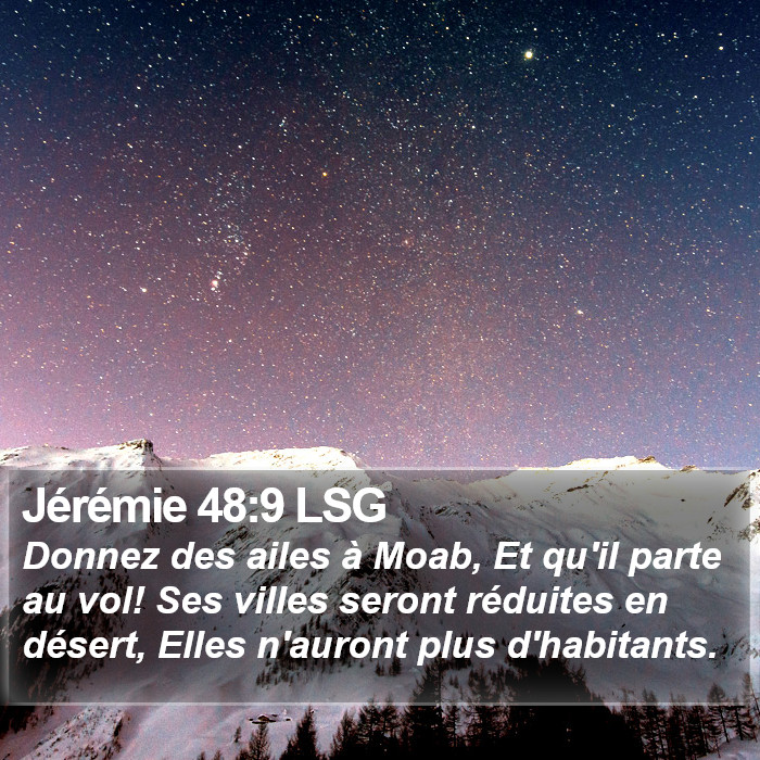 Jérémie 48:9 LSG Bible Study