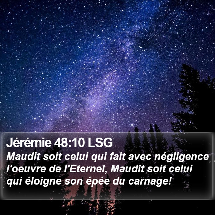 Jérémie 48:10 LSG Bible Study