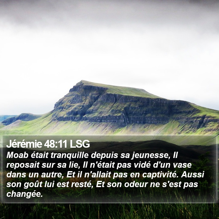 Jérémie 48:11 LSG Bible Study