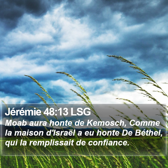 Jérémie 48:13 LSG Bible Study