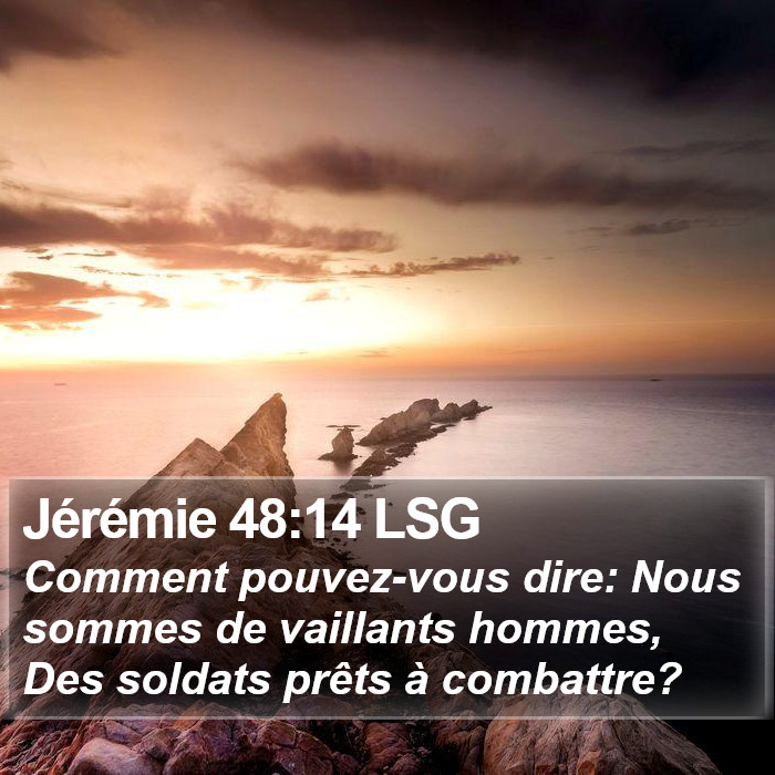Jérémie 48:14 LSG Bible Study
