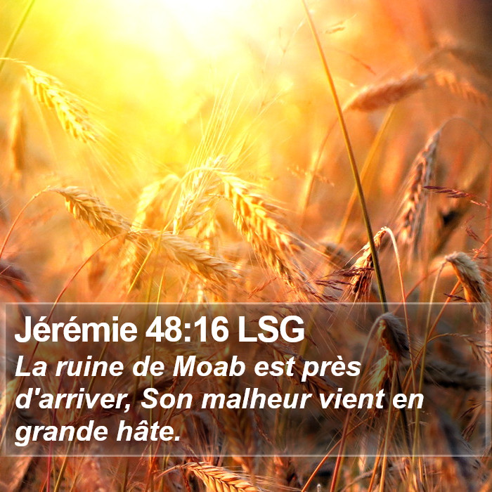 Jérémie 48:16 LSG Bible Study
