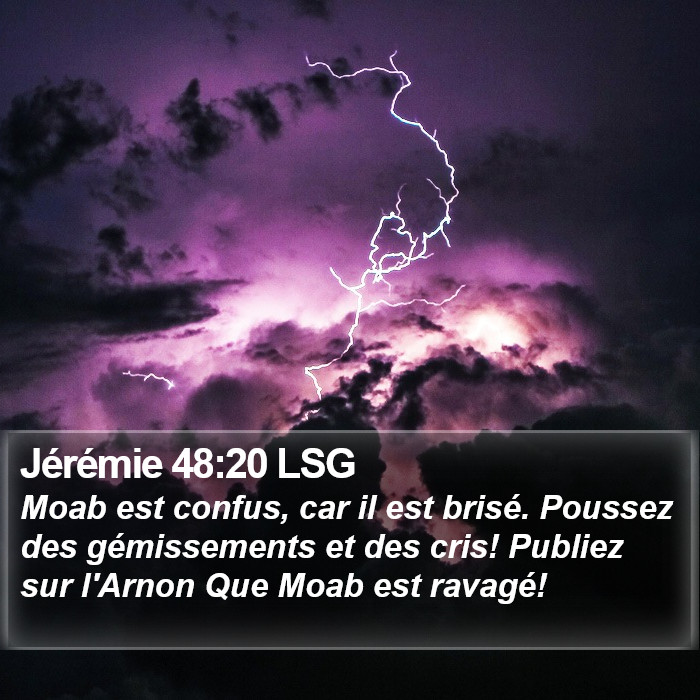 Jérémie 48:20 LSG Bible Study