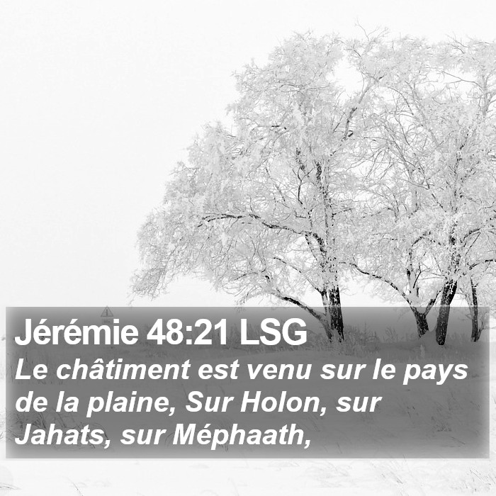 Jérémie 48:21 LSG Bible Study