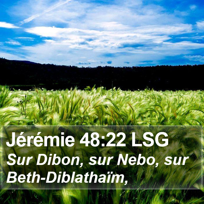 Jérémie 48:22 LSG Bible Study
