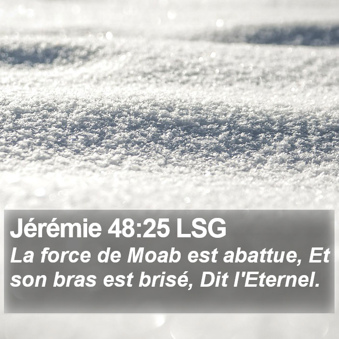Jérémie 48:25 LSG Bible Study