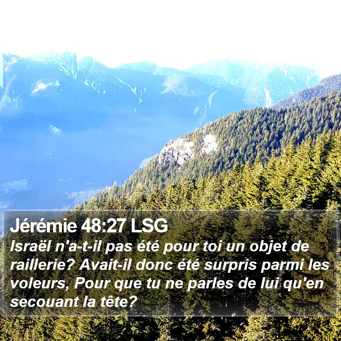 Jérémie 48:27 LSG Bible Study