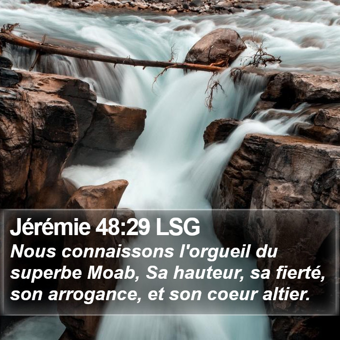 Jérémie 48:29 LSG Bible Study