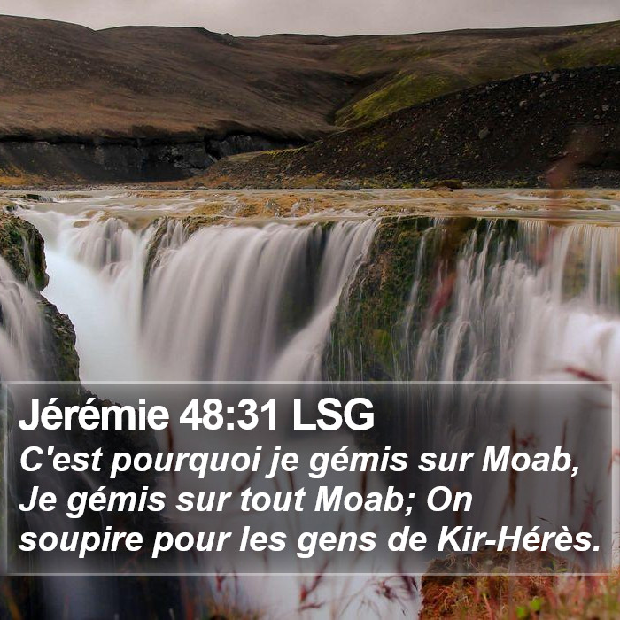 Jérémie 48:31 LSG Bible Study