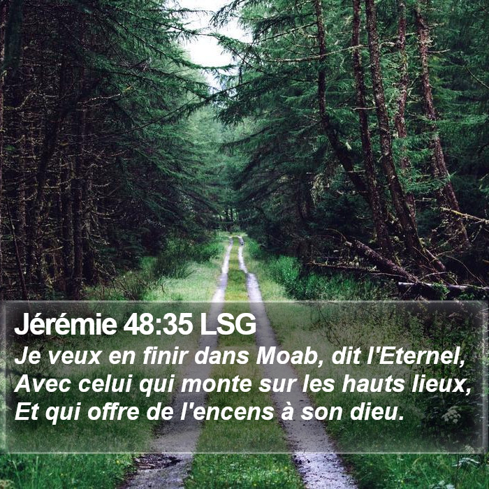 Jérémie 48:35 LSG Bible Study