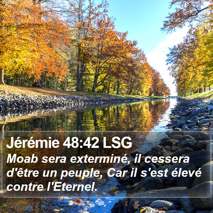 Jérémie 48:42 LSG Bible Study