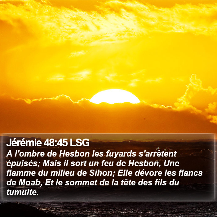 Jérémie 48:45 LSG Bible Study