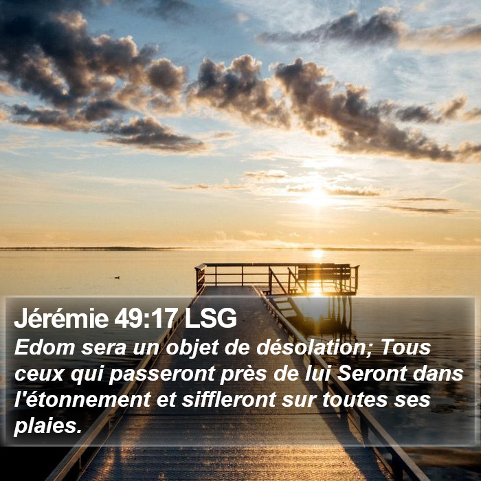 Jérémie 49:17 LSG Bible Study