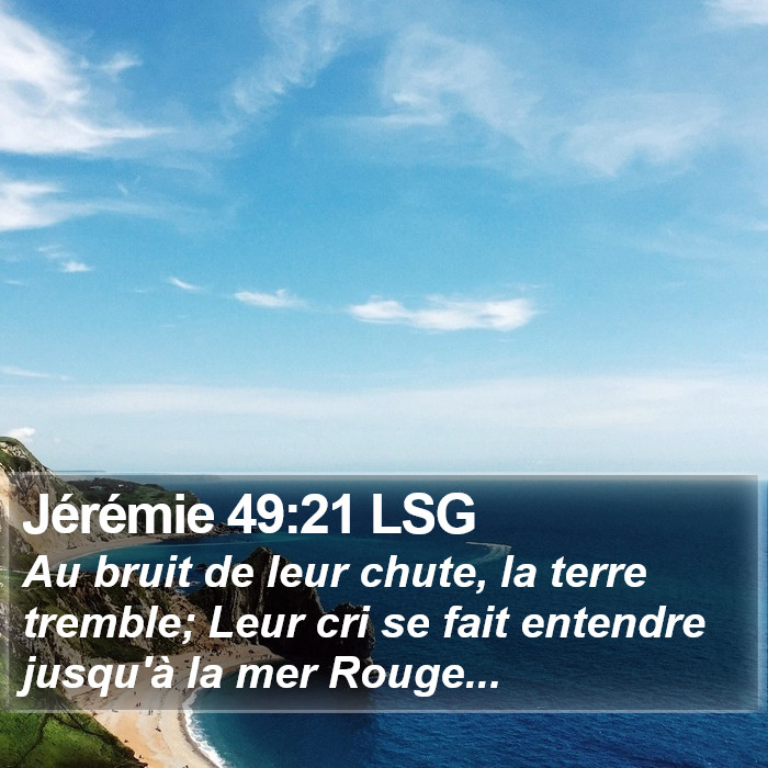 Jérémie 49:21 LSG Bible Study