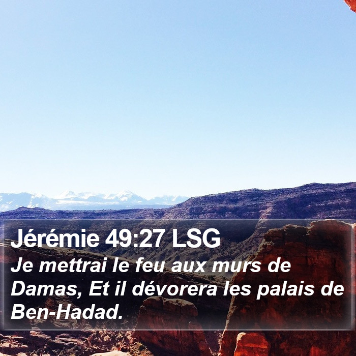 Jérémie 49:27 LSG Bible Study