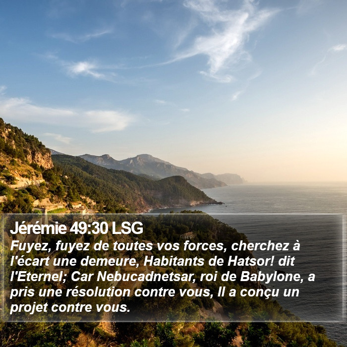 Jérémie 49:30 LSG Bible Study